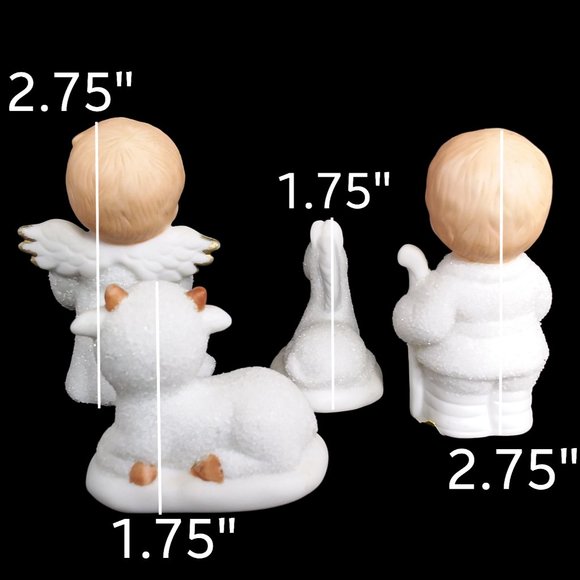 Vintage Homco Ceramic Nativity Scene 10pc Set #5609 Christmas - Picture 7 of 10